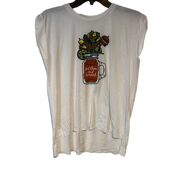 Orchard Street Apparel Tops - Orchard Street Apparel T Shirt Womens Small Graphic Let Them Eat Brunch Handmade